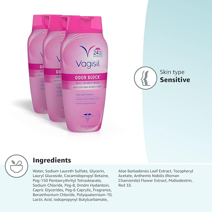 Vagisil Feminine Wash for Intimate Area 12 oz, 3)