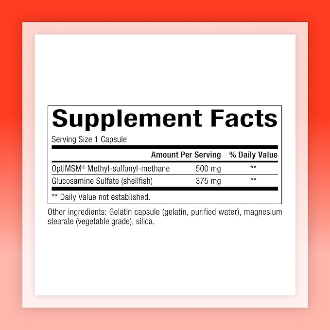 Natural Factors, MSM & Glucosamine Sulfate, 180 Capsules