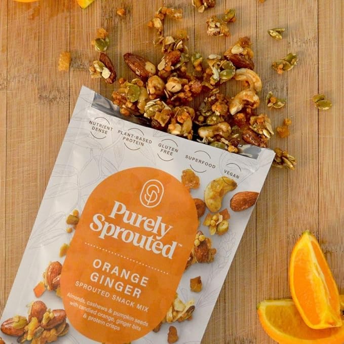 Purely Sprouted Orange Ginger Snack Mix: (4 oz, 6 pack)