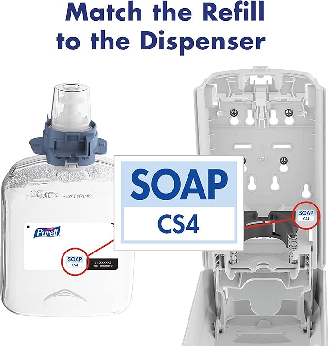 PURELL CS4 Manual Soap Dispenser, White, 1250 mL CS4 Healthy 2) - 5130-01 -