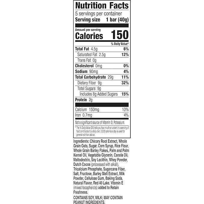 Fiber One Chewy Bars, Oats & Chocolate Strawberry Fiber Snacks, 5 Count, 7 oz