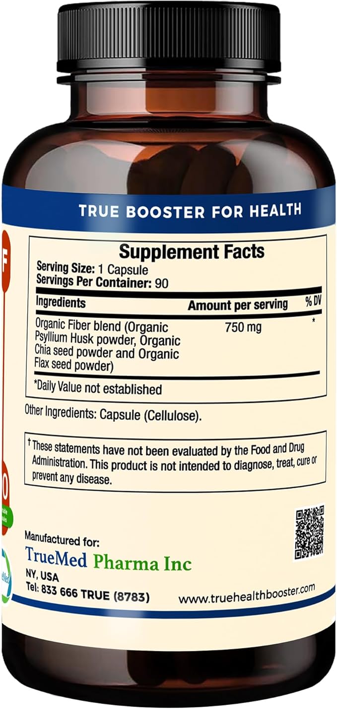 Natural Fiber Blend Supplement 750mg Organic