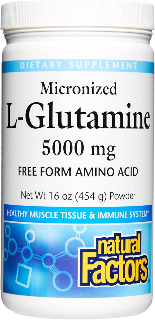 Natural Factors, Micronized L-Glutamine Drink Mix 5000 mg, 16 Oz