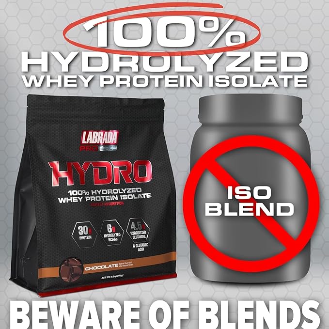 Labrada Hydro 100% Pure Hydrolyzed Whey 47 Servings 4lb (Chocolate)