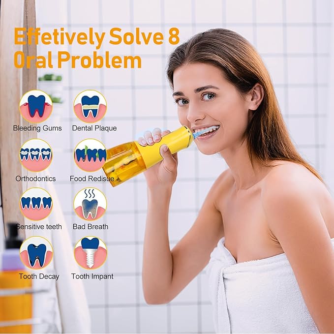 Water Dental flosser for Teeth Cleaning 4 Modes 6 Tips 7 Waterproof