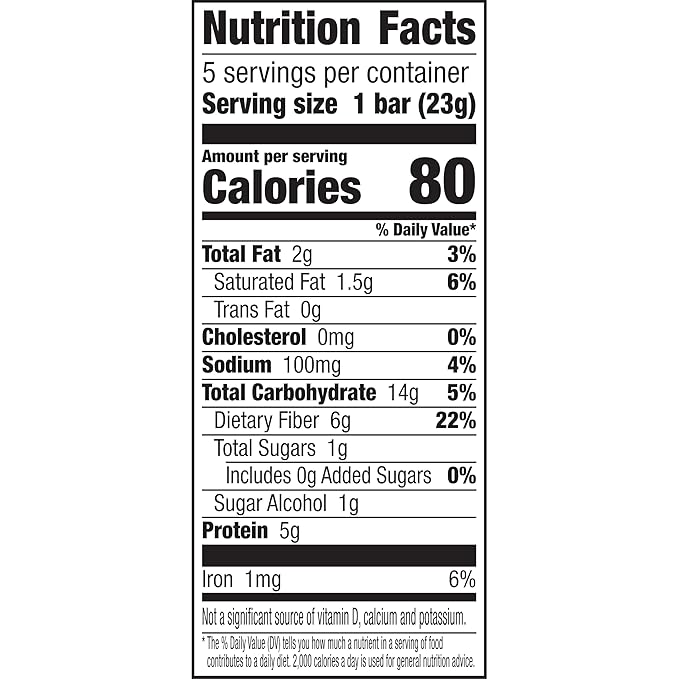 Fiber One 80 Calorie Chewy Bars, Chocolate, Snack Bars, 5 Ct, 4.1 oz
