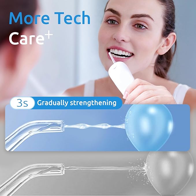 Water Flosser [Dental Cordless Portable] 6 IPX7 Waterproof