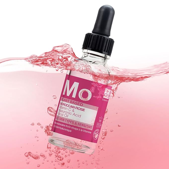 Dr Botanicals Vegan Moroccan Rose Superfood Face Oil with Vitamin C and Hyaluronic Acid | Nourishing Treatment for Youthful-Looking Skin | Enhances Elaciticity and Brightens Skin - Made in UK