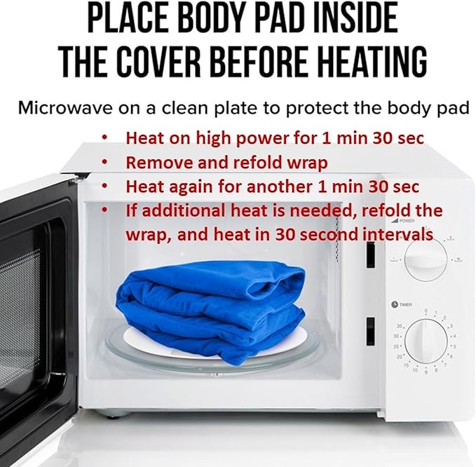 Weighted Heating Pad Microwavable Natural Moist 2 Pieces, 11x13” Each