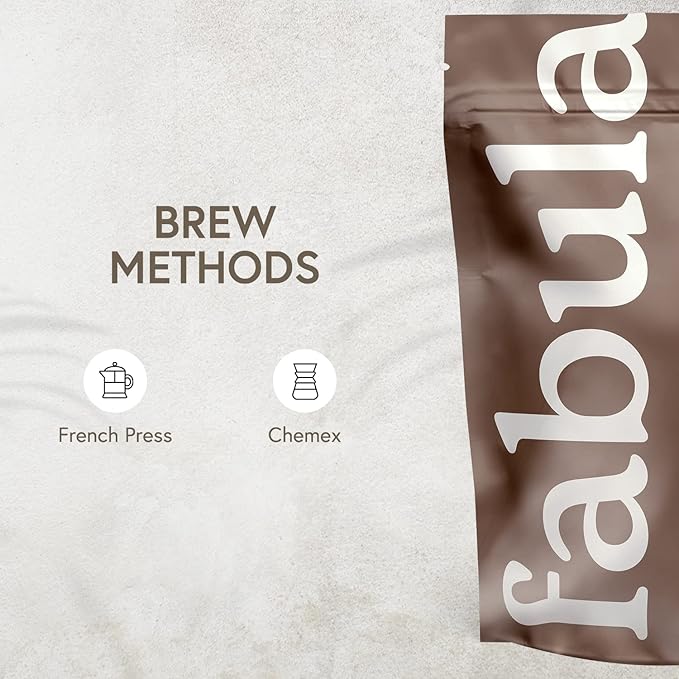 Fabula Organic Coffee for French Press, Low Acid Coffee Freshly Ground - Non-GMO - No Mold - Mycotoxins Pesticides Free - Single Origin Coffee - 12 oz