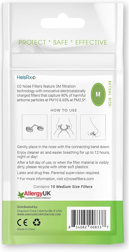 O2 Nose Filters with 3M Filtration 10)