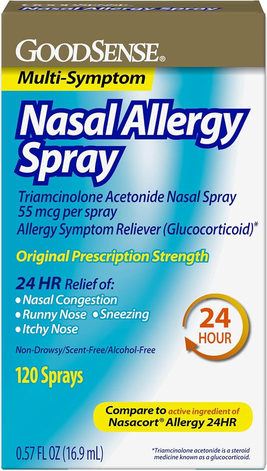 GoodSense Multi-Symptom Nasal Allergy Spray, Triamcinolone 55 mcg 0.57 Fluid