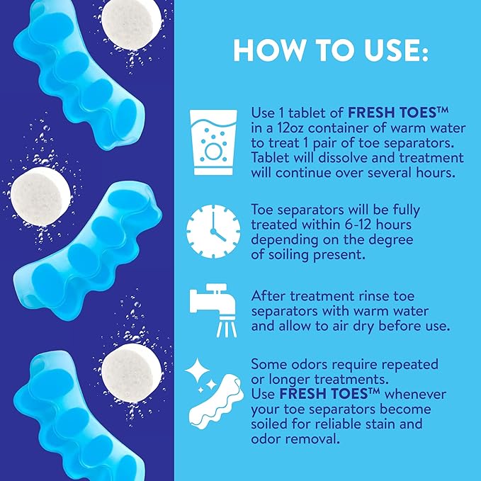 Cleaning Tablets for Toe Separators and 20 Tablets (2.8oz)