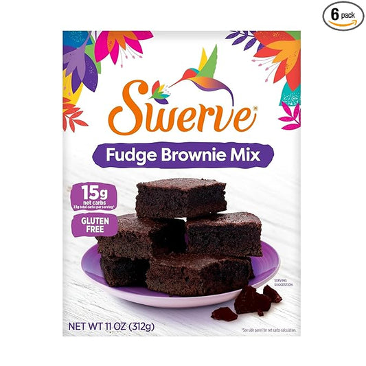 Swerve Fudge Brownie Baking Mix 11oz Pouch, 6-Pack