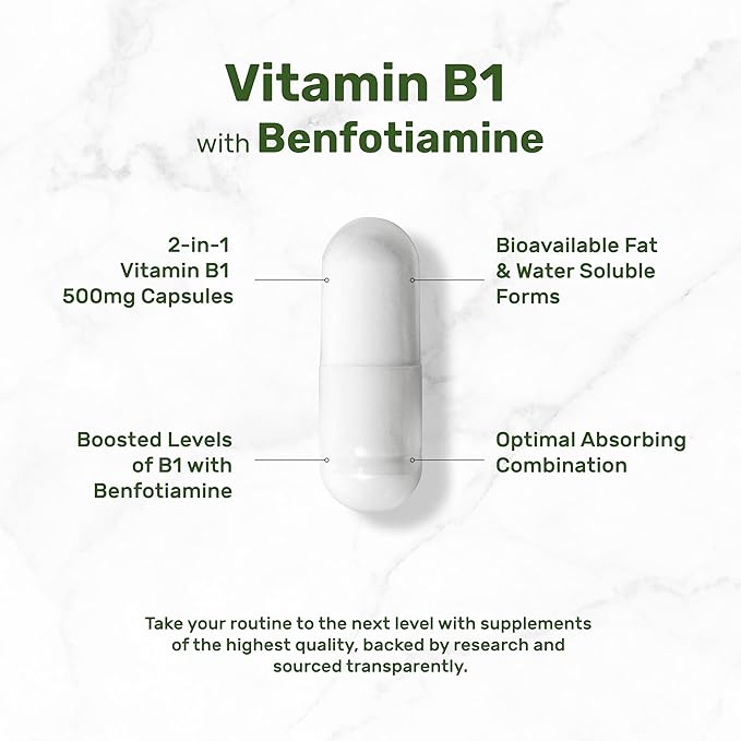 Vitamin B1 500mg with Benfotiamine, 240* B1