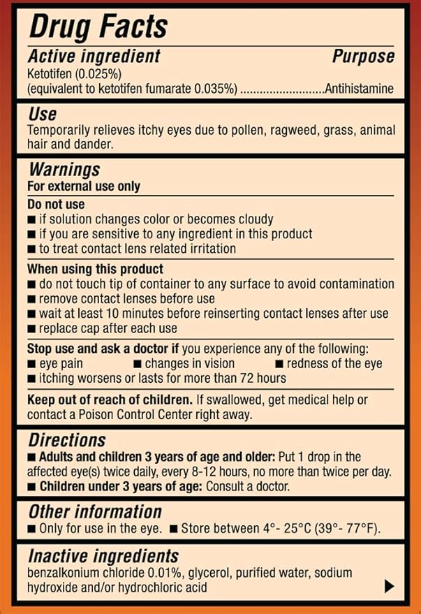 Zaditor Antihistamine Eye Drops, Twin Pack, 5-mL Each