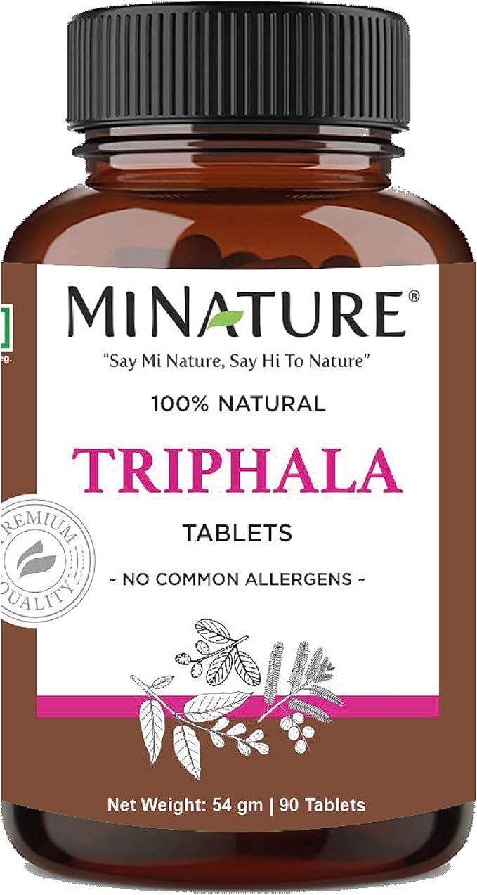 Triphala Tablets by mi Nature -90 1000mg | 45 Day