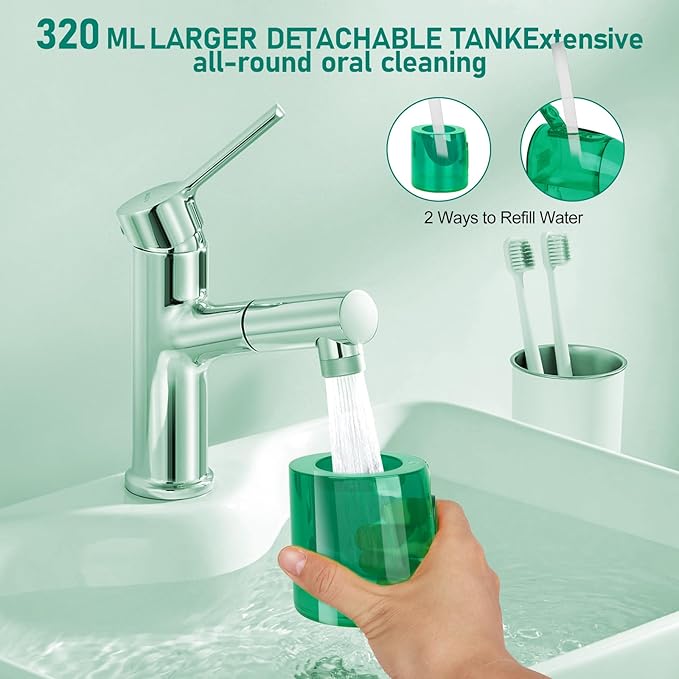 Water Dental flosser for Teeth Cleaning 4 Modes 6 Tips 7 Waterproof
