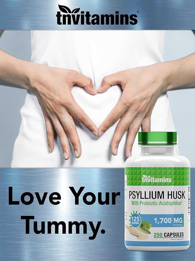 Psyllium Husk Capsules 1700 MG 250 Capsules