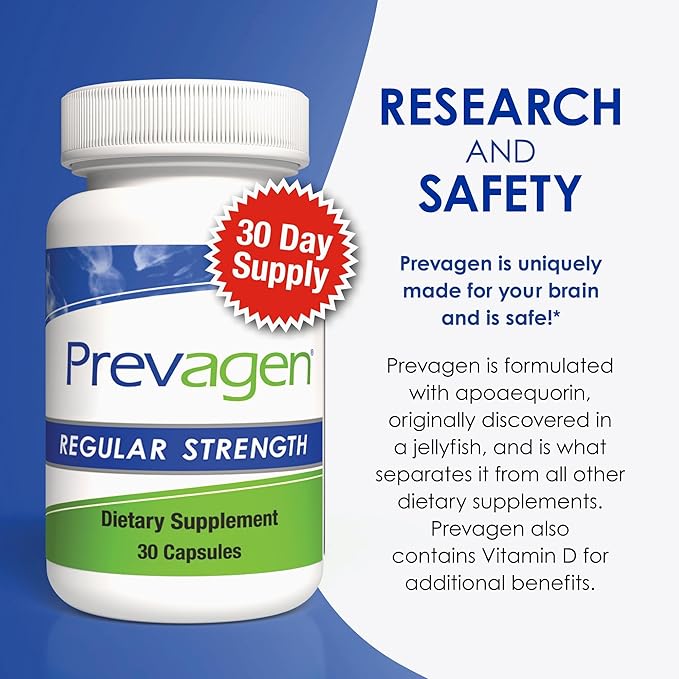 Prevagen Regular Strength 10mg, 30 Capsules |1 Pack|