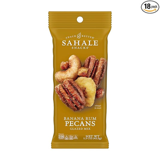 Sahale Snacks Banana Rum Pecans Glazed 1.5 Ounces 18)