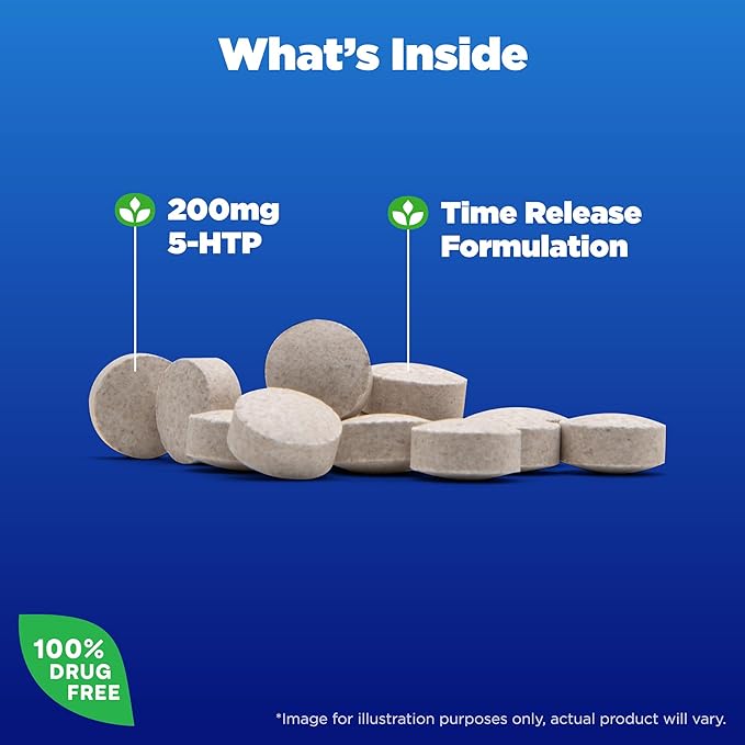 Natrol Mood + Stress 5-HTP 200mg 30 Count, 30 Day