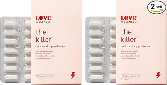 Love Wellness Boric Acid Suppositories 2-Pack