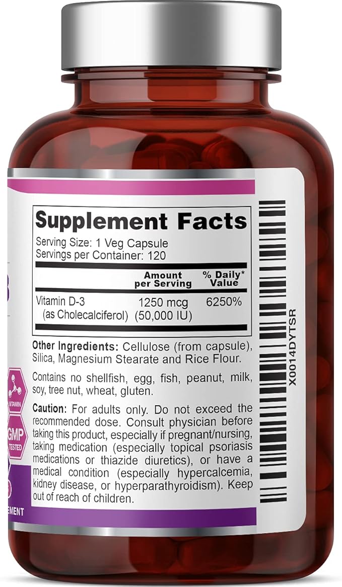 biophix Vitamin D-3 50000 IU 120 Vcaps K2