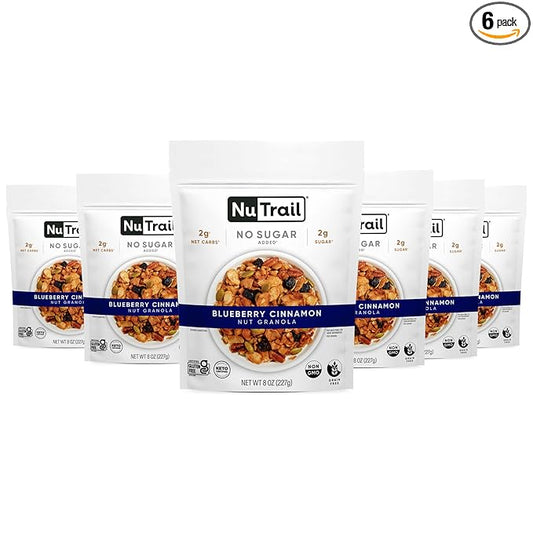 NuTrail Nut Granola, Blueberry Cinnamon, No 8 oz. 6 Count