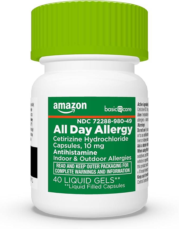 Amazon Basic Care All Day Allergy 24 Hour 10 mg, 40 Count 2)