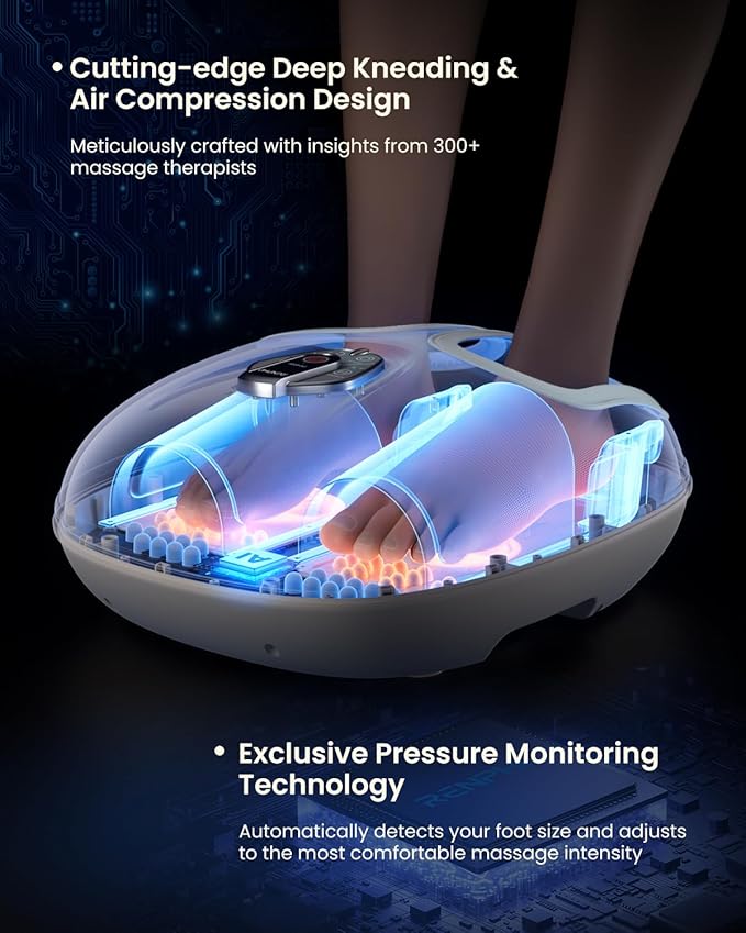 RENPHO Foot Massager with Voice Control 2025 Upgraded 3 Heating 12