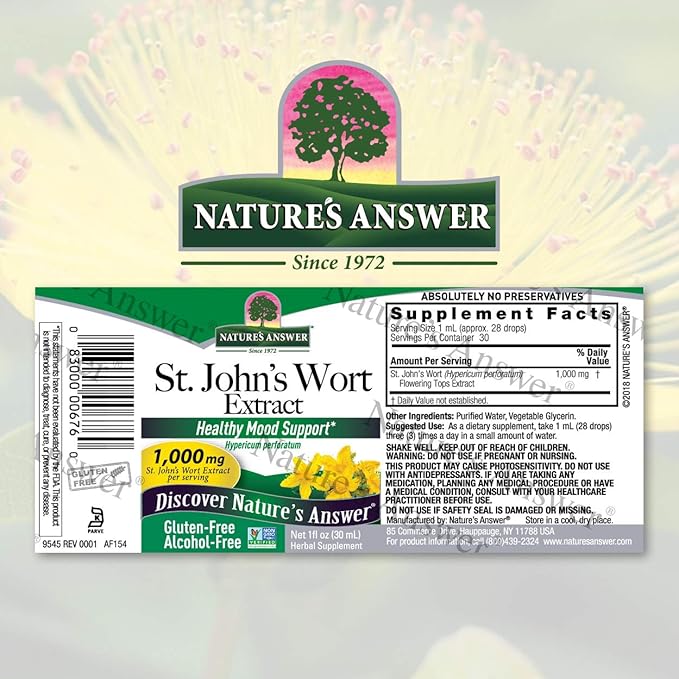Nature's Answer St. John's Wort Alcohol-Free 1oz
