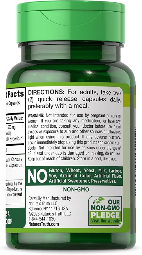 St Johns Wort Capsules 600mg | 90 Count