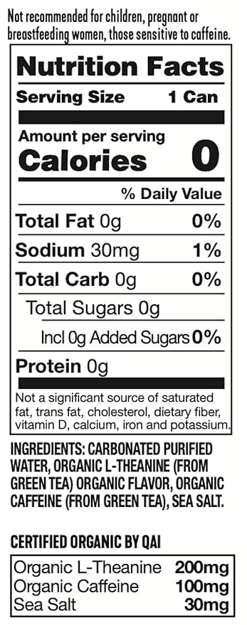 ARDOR ENERGY Sparkling Water Pink Grapefruit 12 pack with 100mg Organic Caffeine from Green Tea & 200mg Organic L-Theanine (Focus & Calm). No Sugar. No Calories. Vegan. Gluten Free.