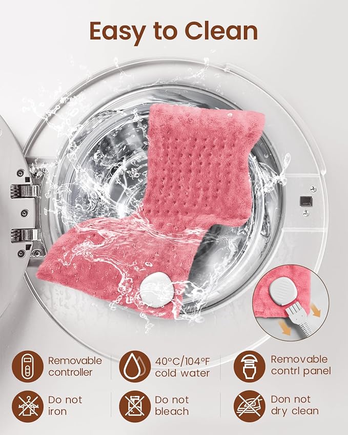 RENPHO Electric Heating pad for Back 12"x24" Pink