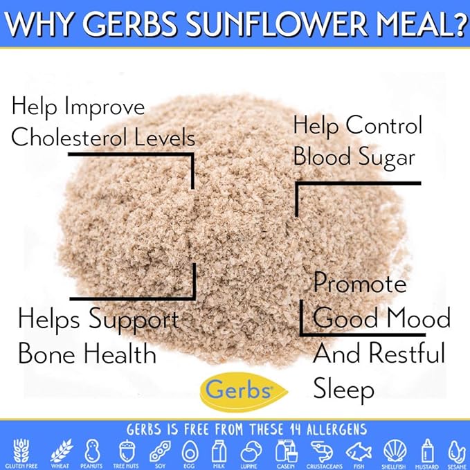 Gerbs Ground Sunflower Seed Meal, 2 LBS 14 Food