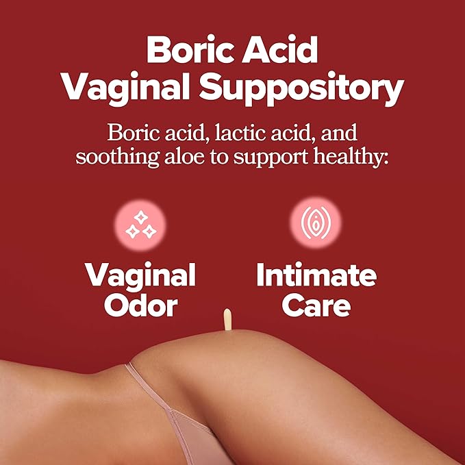URO Boric Acid Vaginal Suppository – 12 Count 1)