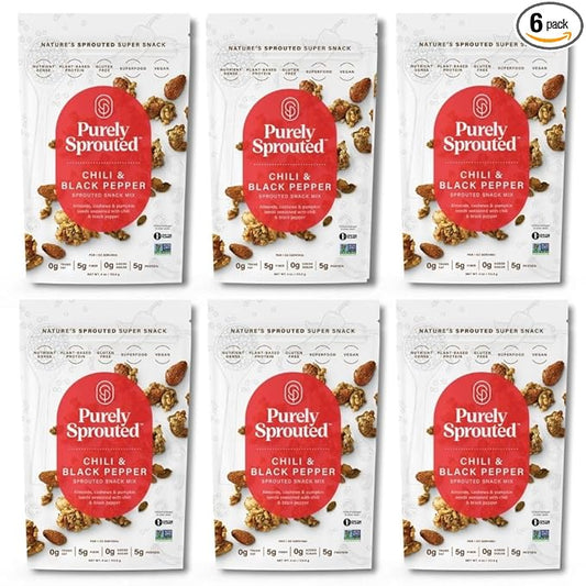 Purely Sprouted Chili & Black Pepper (4 oz, 6 pack)