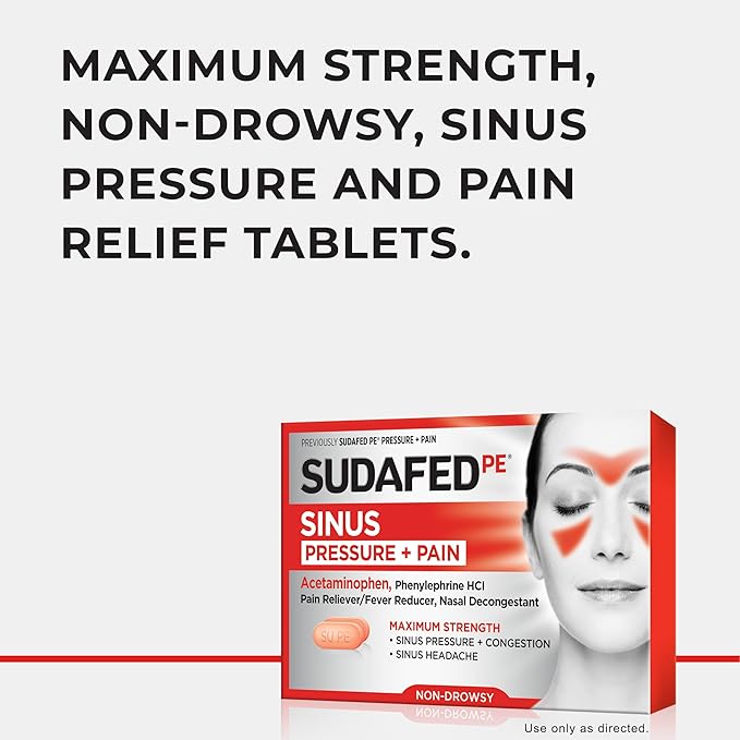 Sudafed PE Sinus Pressure + Pain 24 ct; 1