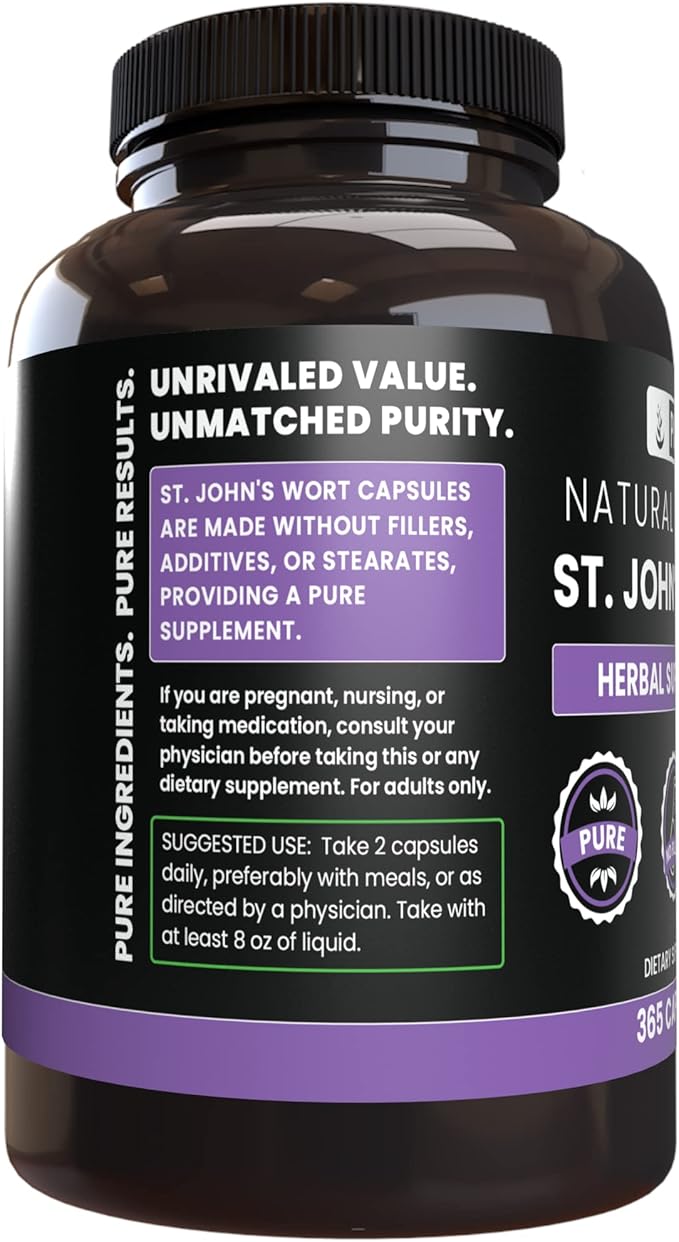 Pure Original Ingredients St. John's Wort (365 Capsules)