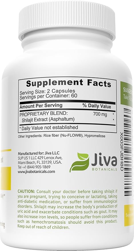 Premium Shilajit Supplement 700 mg 120 Vegan