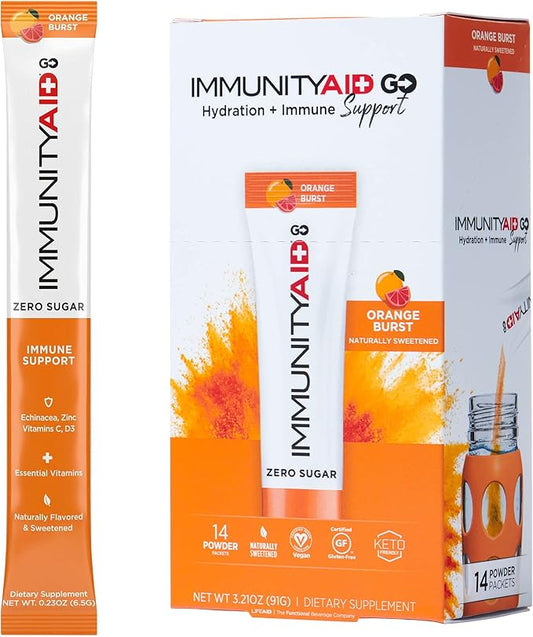 LIFEAID IMMUNITYAID GO! Zero Sugar Immunity 5 calories, 14 Pack