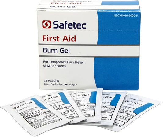 Safetec First Aid Burn Gel, 0.09gm (25 Packets)
