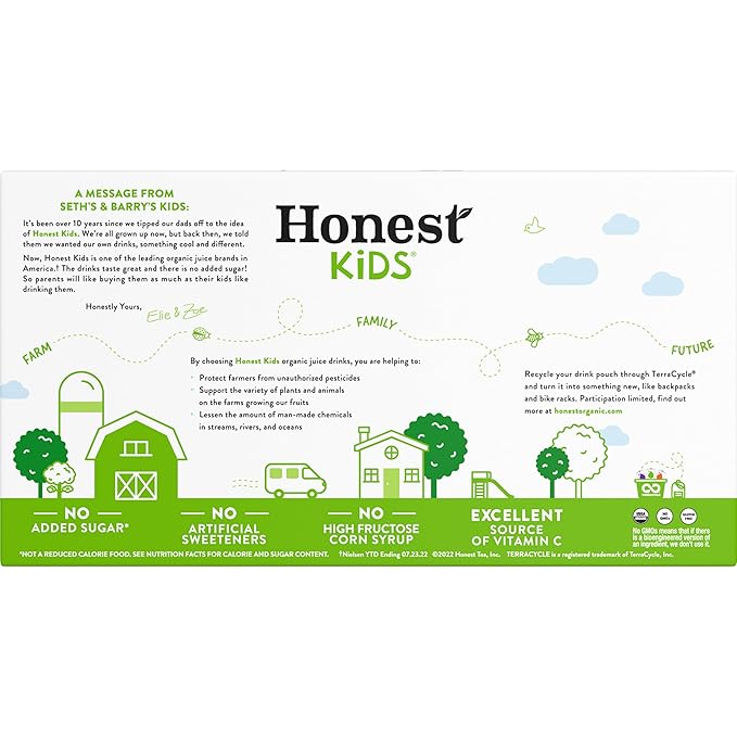 Honest Kids, Organic Juice Drink, Appley Ever After, 6.75 Fl Oz, 8 Pack