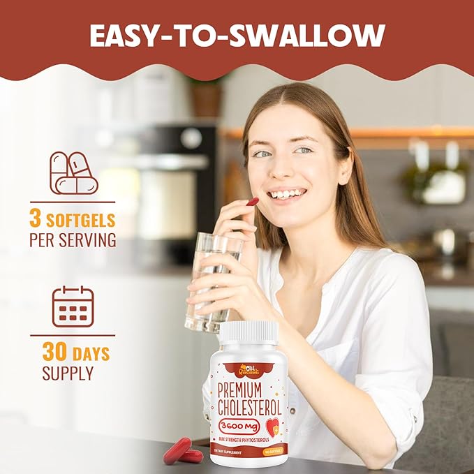 3600 MG Cholesterol Supplements with Plant 180 Softgels