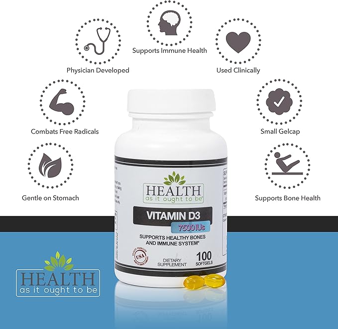 Health As It Ought To Be D|3 7500 7500 IUs 100 Softgels