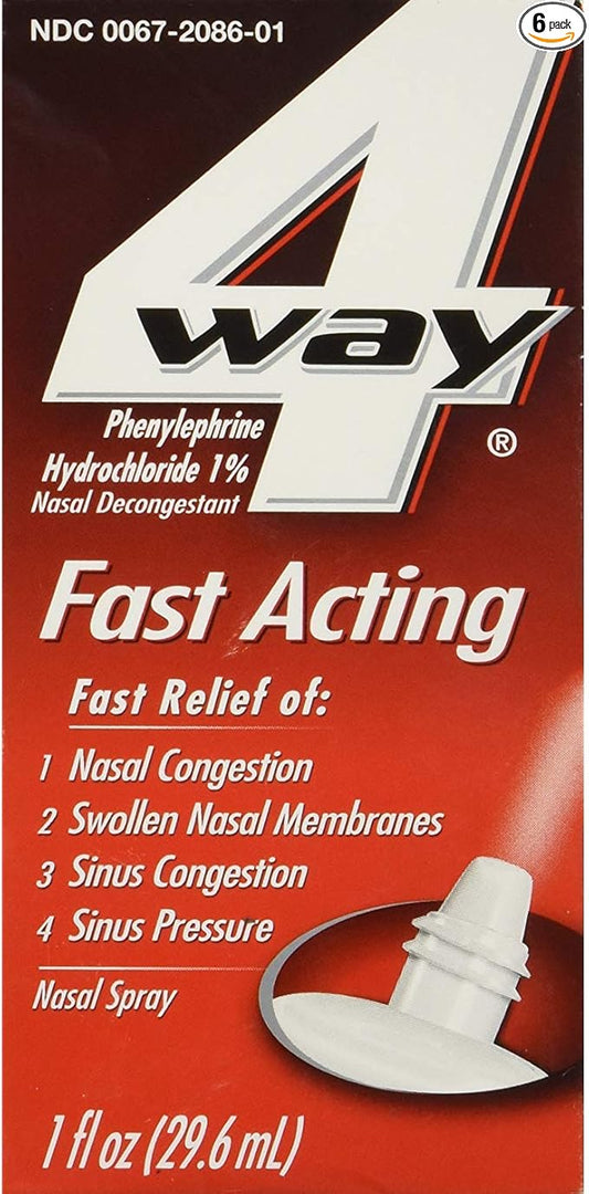 4 Way Fast Acting Nasal Spray 1 oz, 6