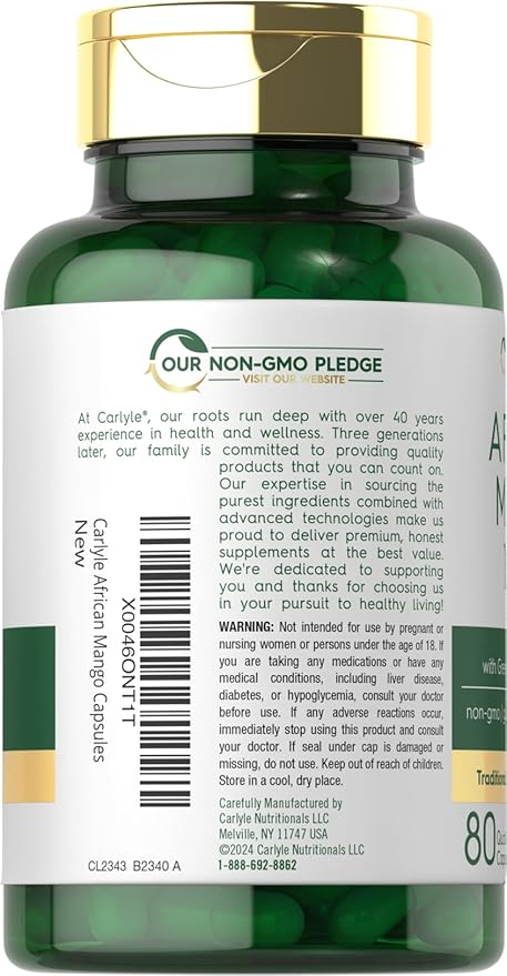 Carlyle African Mango Supplement 1220mg 80 Capsules