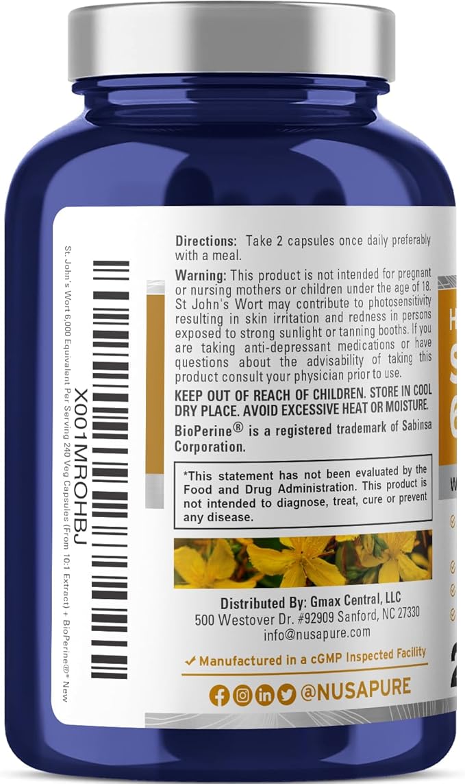 NusaPure St. John's Wort 6,000mg 240