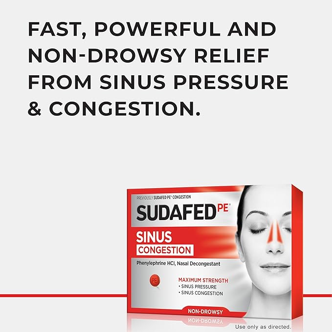 Sudafed PE Sinus Congestion Maximum Strength 18 ct